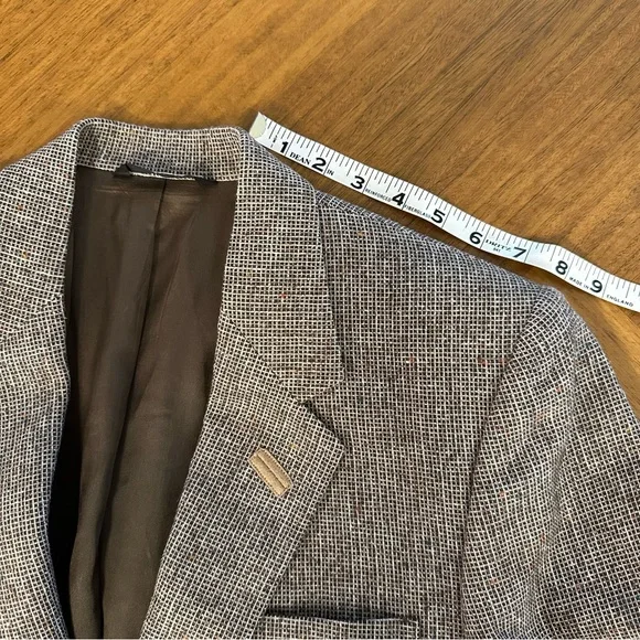 Vintage 70s Johnny Carson For Weise’s Blazer Jacket Brown Tweed Mens Size 38 - Picture 10 of 11